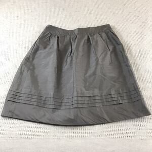 Trulli Skirt Ann Taylor Loft Grey Silk Blend Size 4 Above the Knee NEW WITH TAG